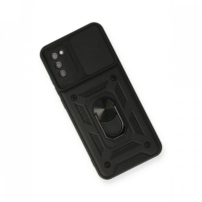 Newface Samsung Galaxy A02S Kılıf Pars Lens Yüzüklü Silikon