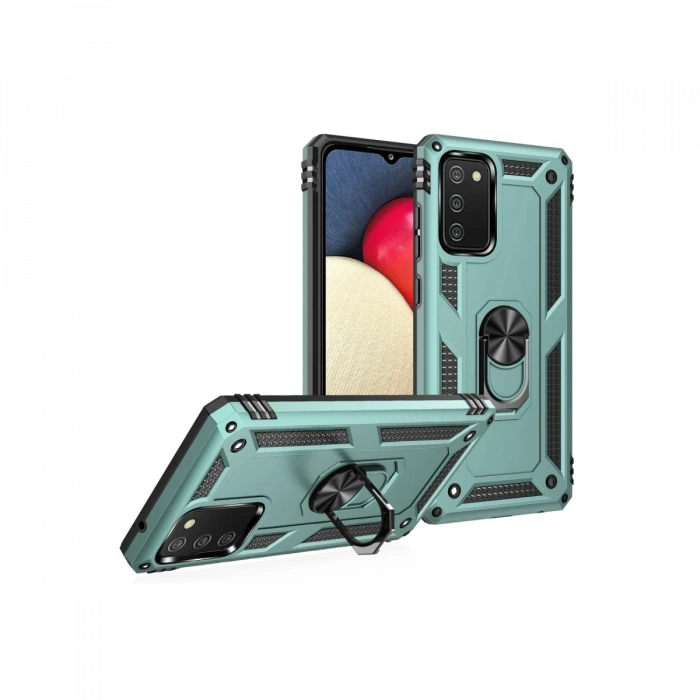 Newface Samsung Galaxy A02S Kılıf Sofya Yüzüklü Silikon Kapak