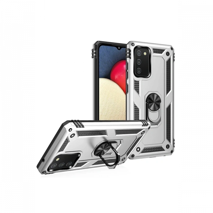 Newface Samsung Galaxy A02S Kılıf Sofya Yüzüklü Silikon Kapak