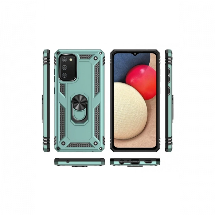 Newface Samsung Galaxy A02S Kılıf Sofya Yüzüklü Silikon Kapak