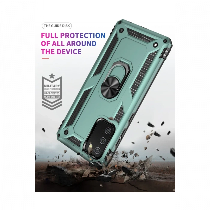 Newface Samsung Galaxy A02S Kılıf Sofya Yüzüklü Silikon Kapak