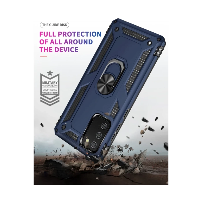 Newface Samsung Galaxy A02S Kılıf Sofya Yüzüklü Silikon Kapak