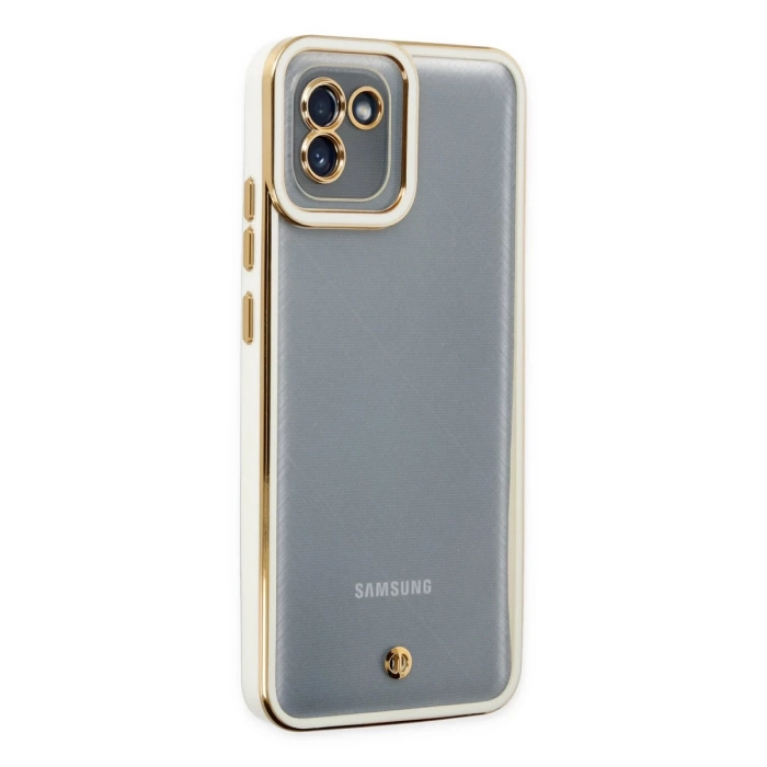 Newface Samsung Galaxy A03 Kılıf Liva Lens Silikon - Beyaz