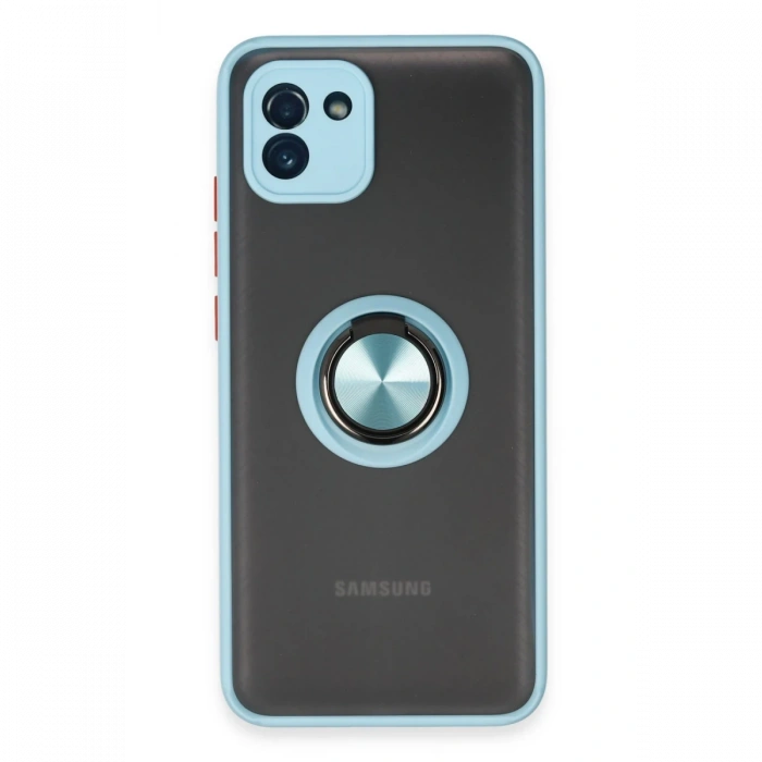 Newface Samsung Galaxy A03 Kılıf Montreal Yüzüklü Silikon Kapak