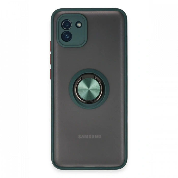 Newface Samsung Galaxy A03 Kılıf Montreal Yüzüklü Silikon Kapak