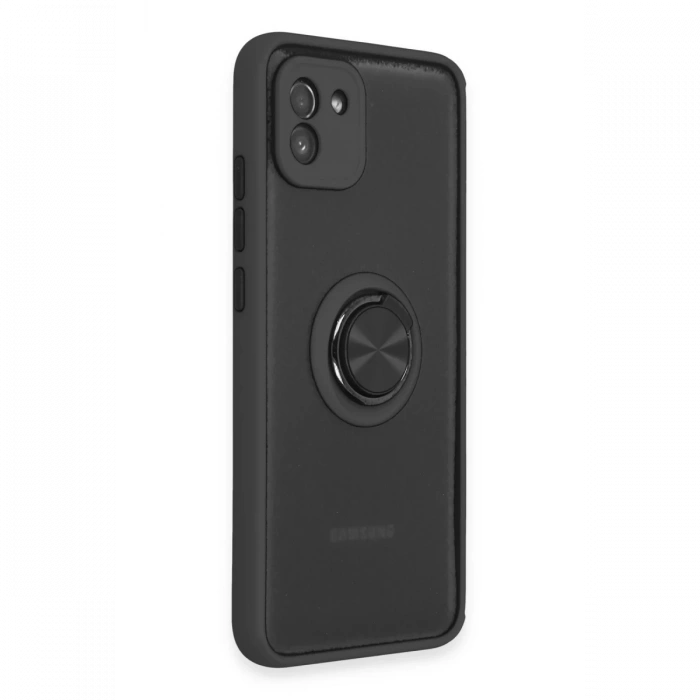 Newface Samsung Galaxy A03 Kılıf Montreal Yüzüklü Silikon Kapak