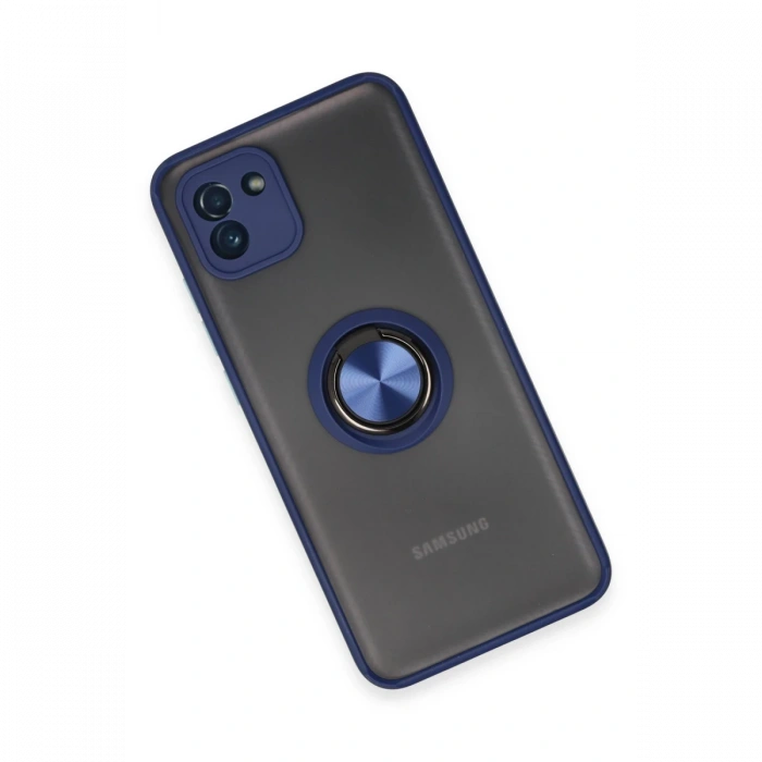 Newface Samsung Galaxy A03 Kılıf Montreal Yüzüklü Silikon Kapak
