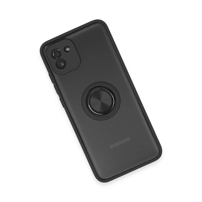 Newface Samsung Galaxy A03 Kılıf Montreal Yüzüklü Silikon Kapak