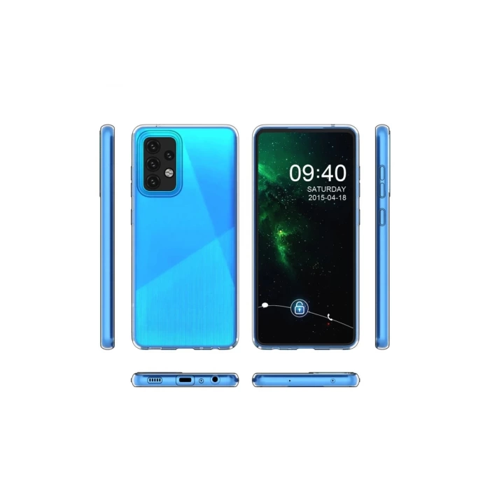 Newface Samsung Galaxy A03S Kılıf Lüx Şeffaf Silikon