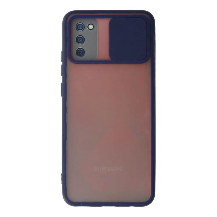 Newface Samsung Galaxy A03S Kılıf Palm Buzlu Kamera Sürgülü Silikon