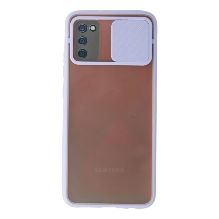 Newface Samsung Galaxy A03S Kılıf Palm Buzlu Kamera Sürgülü Silikon
