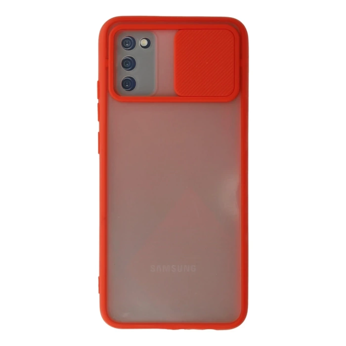 Newface Samsung Galaxy A03S Kılıf Palm Buzlu Kamera Sürgülü Silikon