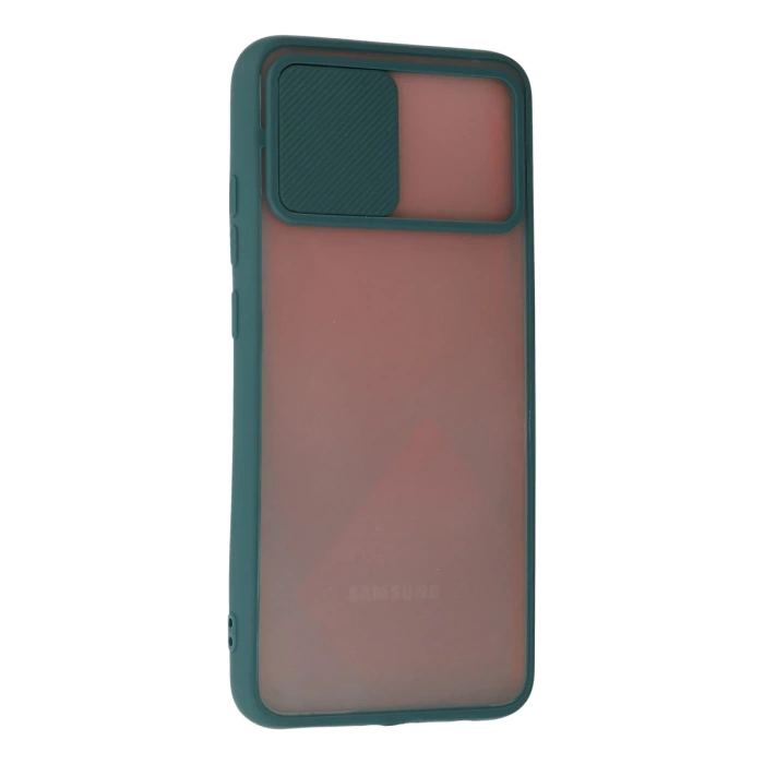 Newface Samsung Galaxy A03S Kılıf Palm Buzlu Kamera Sürgülü Silikon