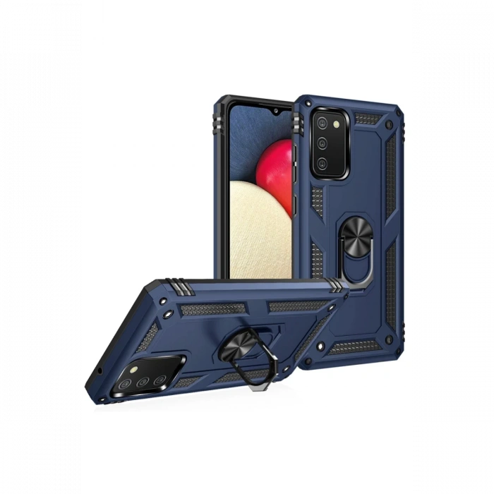 Newface Samsung Galaxy A03S Kılıf Sofya Yüzüklü Silikon Kapak