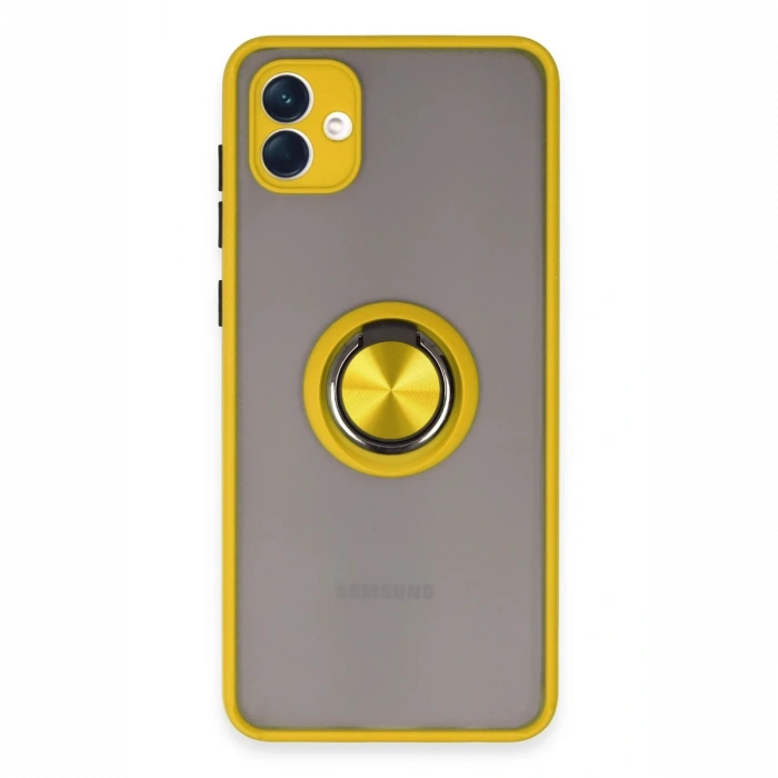 Samsung Galaxy A04 Kılıf Montreal Yüzüklü Silikon Kapak