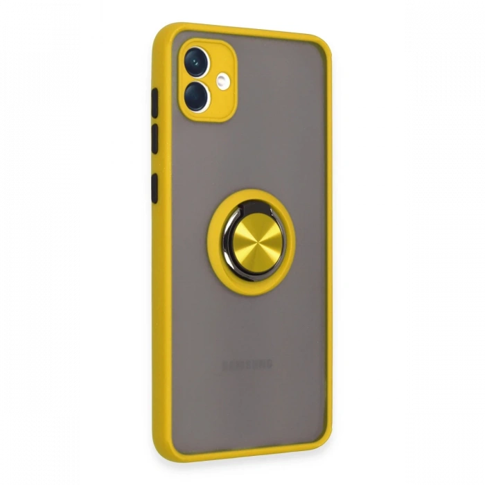 Samsung Galaxy A04 Kılıf Montreal Yüzüklü Silikon Kapak