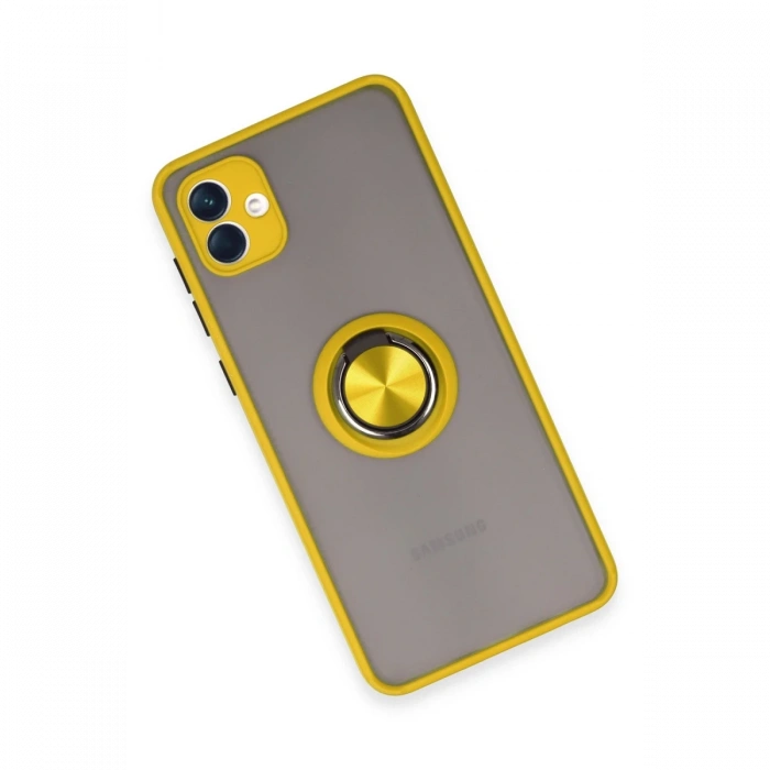 Samsung Galaxy A04 Kılıf Montreal Yüzüklü Silikon Kapak