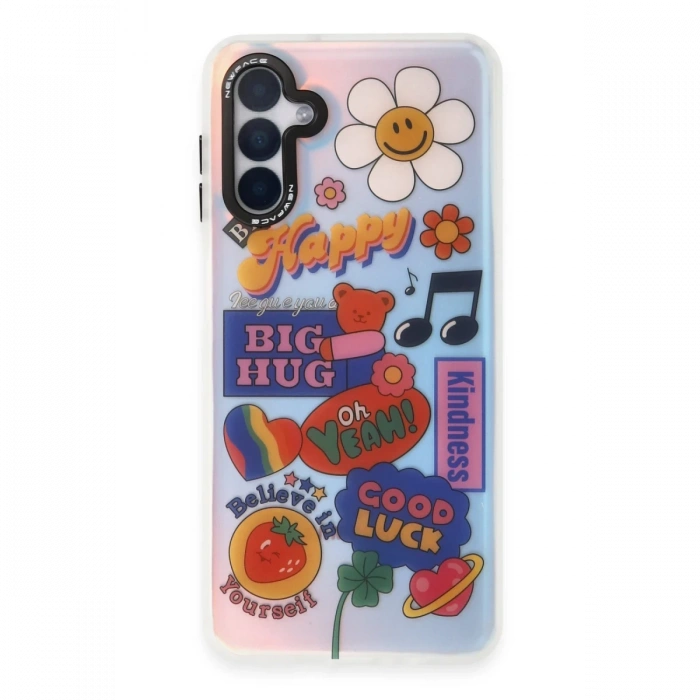 Newface Samsung Galaxy A04S Kılıf Estoril Desenli Kapak