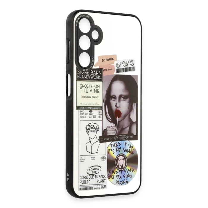 Newface Samsung Galaxy A04S Kılıf Mirror Desenli Kapak