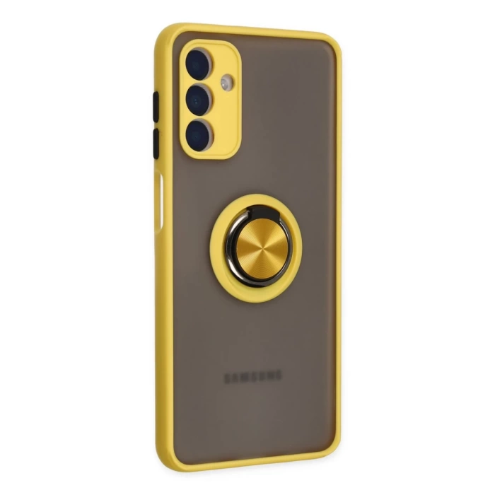 Newface Samsung Galaxy A04S Kılıf Montreal Yüzüklü Silikon Kapak