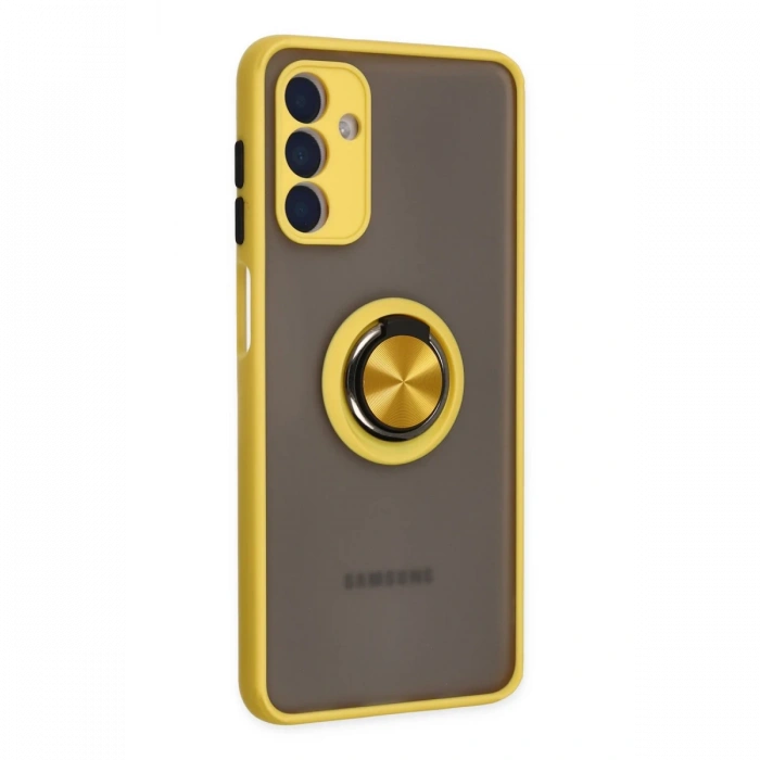 Newface Samsung Galaxy A04S Kılıf Montreal Yüzüklü Silikon Kapak