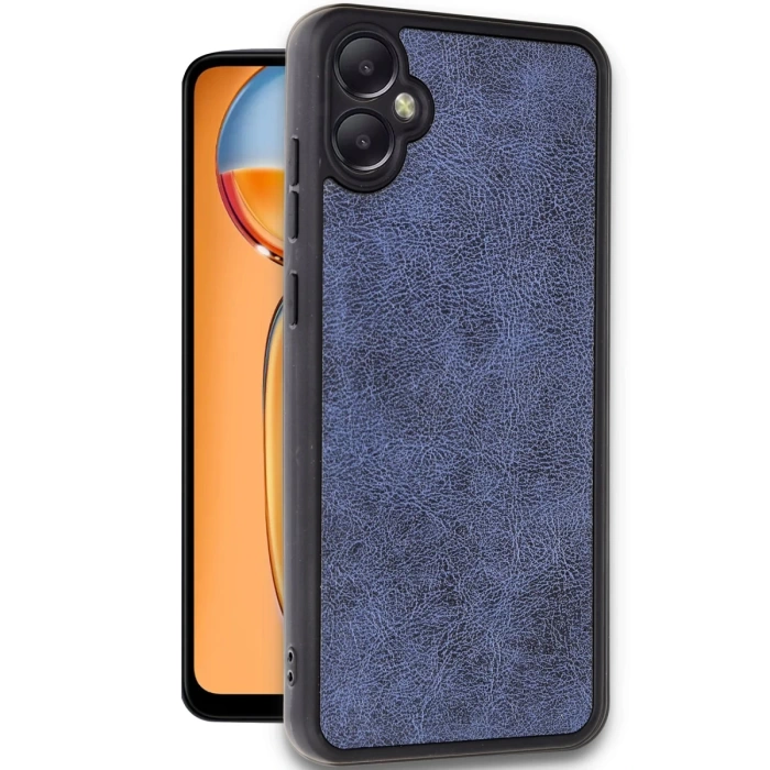 Newface Samsung Galaxy A05 Kılıf Aras Deri Kapak - Lacivert