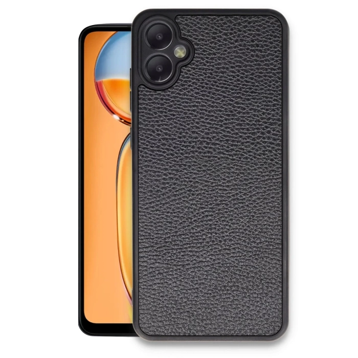 Newface Samsung Galaxy A05 Kılıf Aras Deri Kapak - Siyah