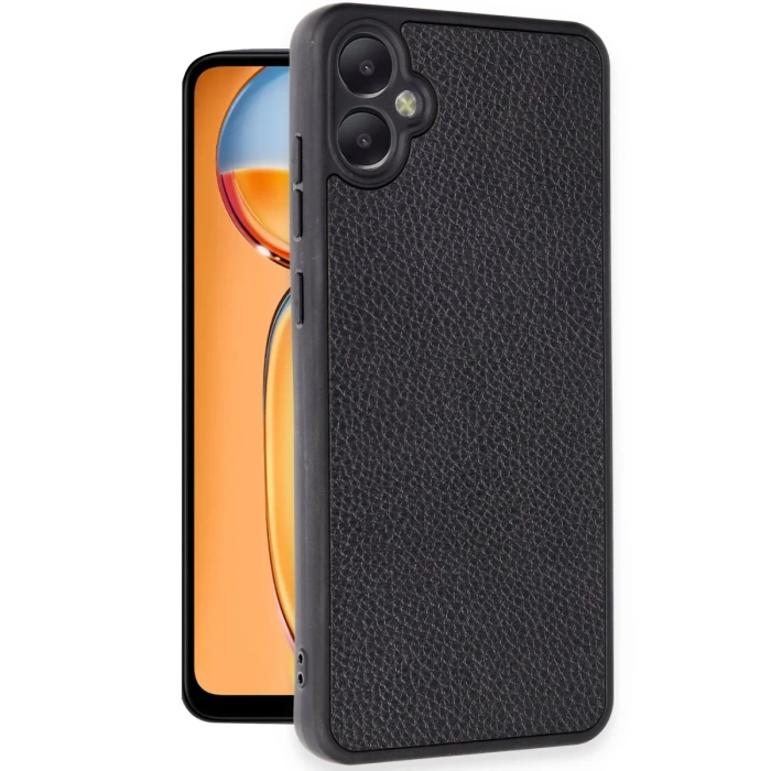 Newface Samsung Galaxy A05 Kılıf Aras Deri Kapak - Siyah