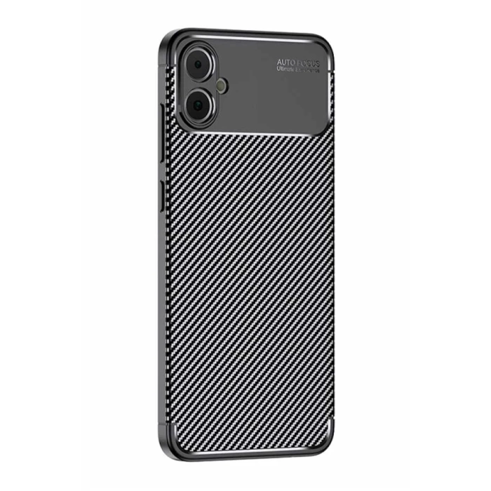 Newface Samsung Galaxy A05 Kılıf Auto Focus Karbon Kapak - Siyah