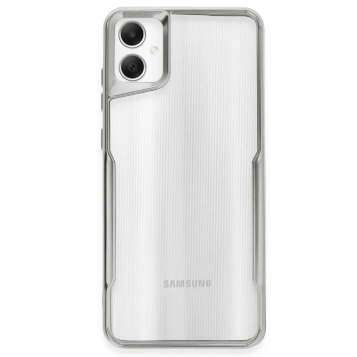 Newface Samsung Galaxy A05 Kılıf Boyi Silikon Kapak - Gümüş