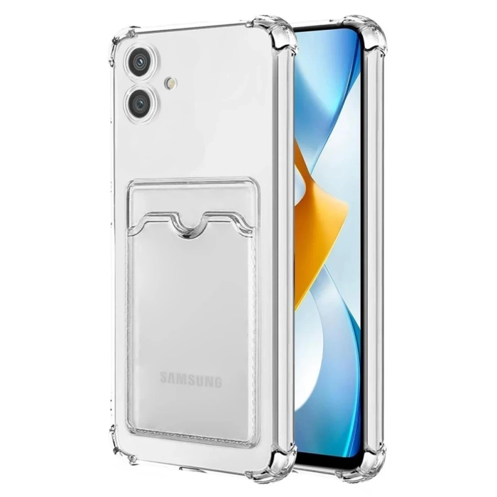 Newface Samsung Galaxy A05 Kılıf Kart Şeffaf Silikon - Şeffaf