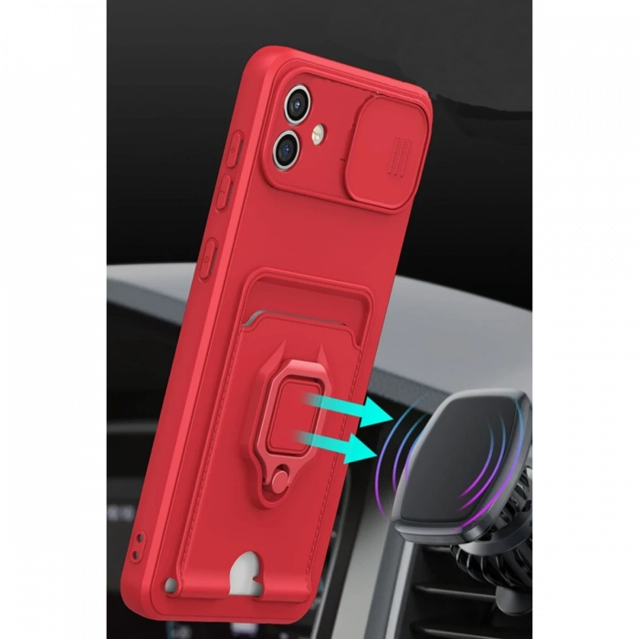Newface Samsung Galaxy A05 Kılıf Zuma Kartvizitli Yüzüklü Silikon