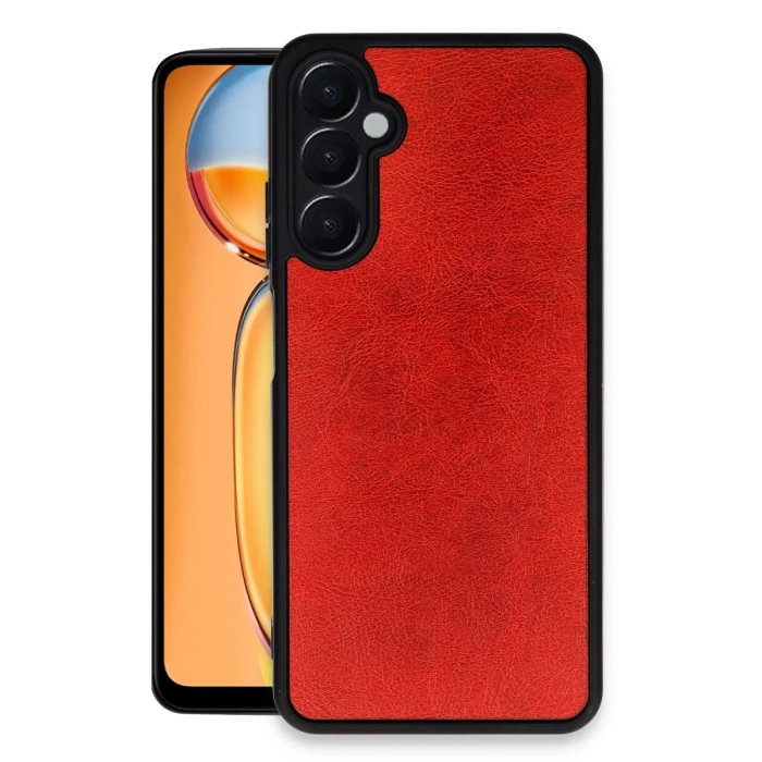 Newface Samsung Galaxy A05S Kılıf Aras Deri Kapak - Kırmızı
