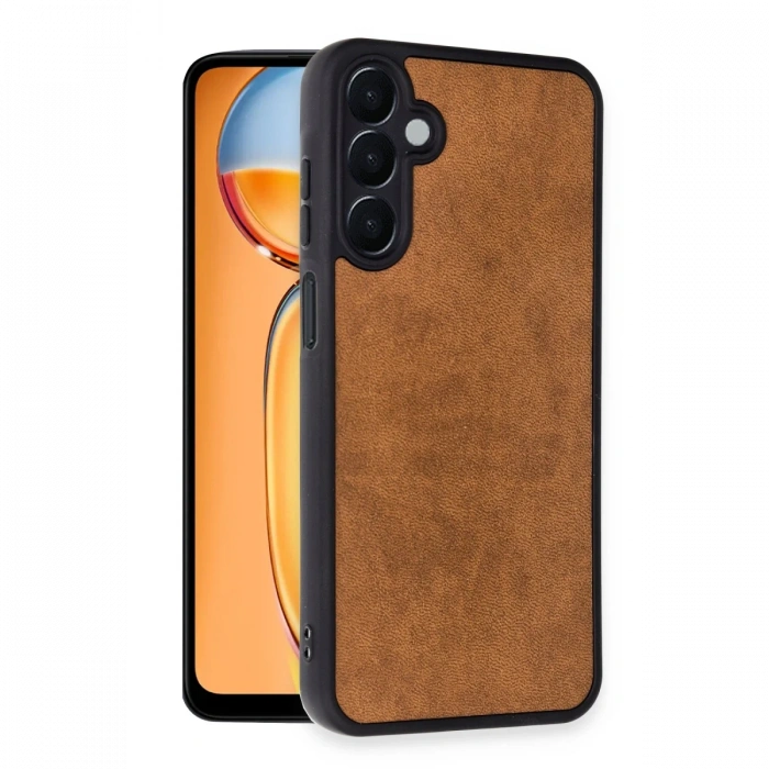 Newface Samsung Galaxy A05S Kılıf Aras Deri Kapak - Taba