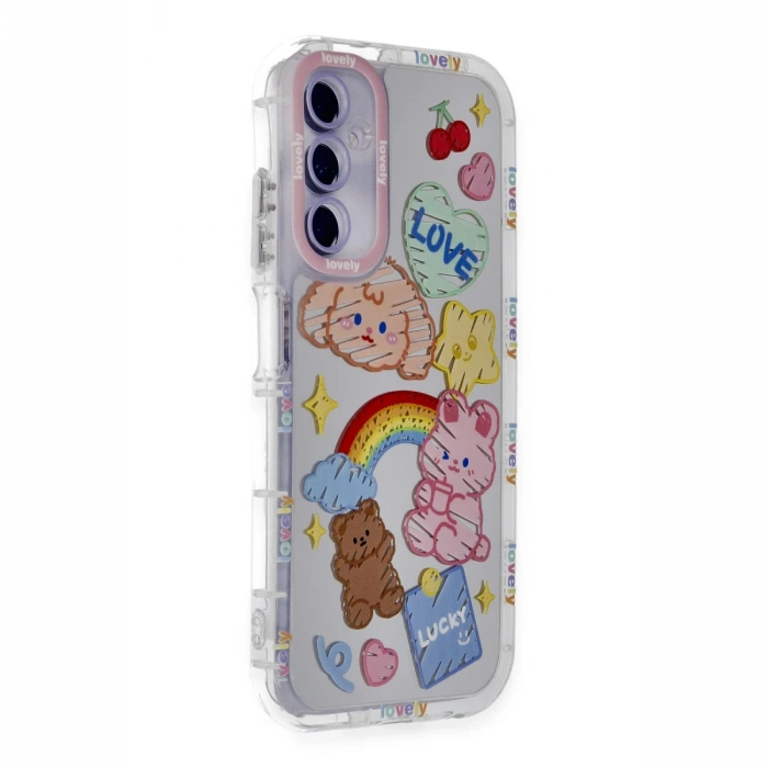 Newface Samsung Galaxy A05S Kılıf Reflexion Desenli Kapak - Desen 4