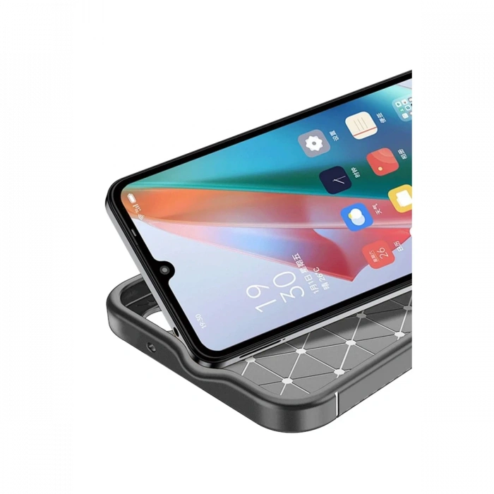Newface Samsung Galaxy A06 Kılıf Auto Focus Karbon Kapak - Gri