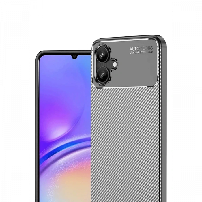 Newface Samsung Galaxy A06 Kılıf Auto Focus Karbon Kapak - Gri