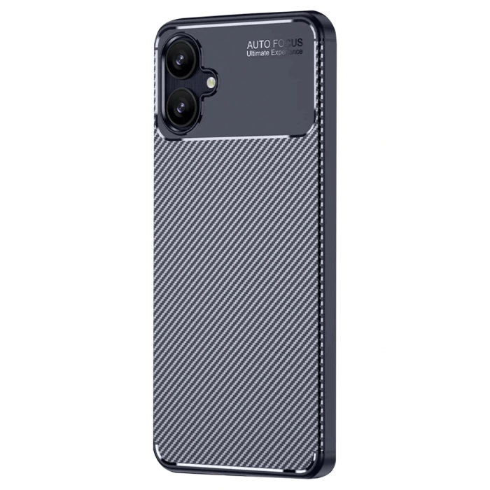 Newface Samsung Galaxy A06 Kılıf Auto Focus Karbon Kapak - Lacivert