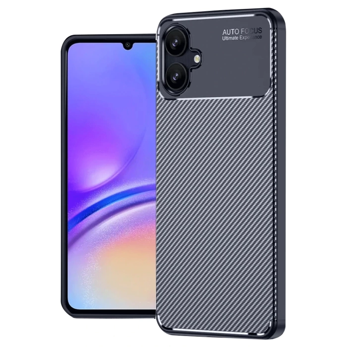 Newface Samsung Galaxy A06 Kılıf Auto Focus Karbon Kapak - Lacivert