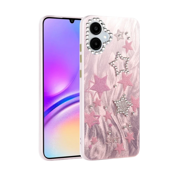 Newface Samsung Galaxy A06 Kılıf Blade Aynalı Desenli Kapak