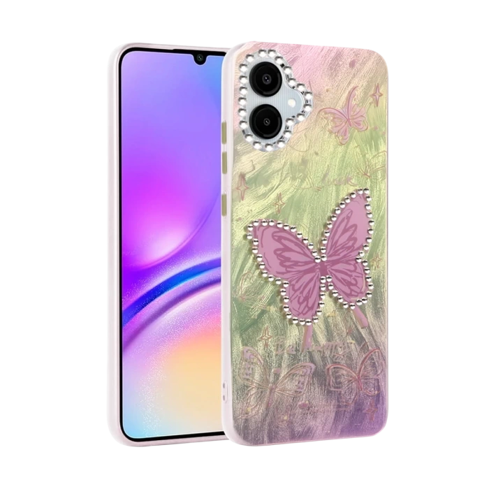 Newface Samsung Galaxy A06 Kılıf Blade Aynalı Desenli Kapak