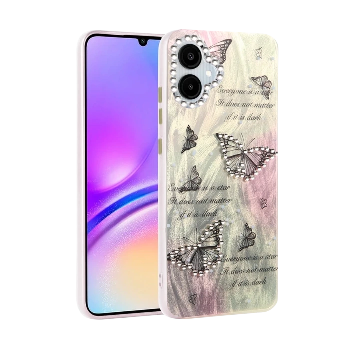 Newface Samsung Galaxy A06 Kılıf Blade Aynalı Desenli Kapak