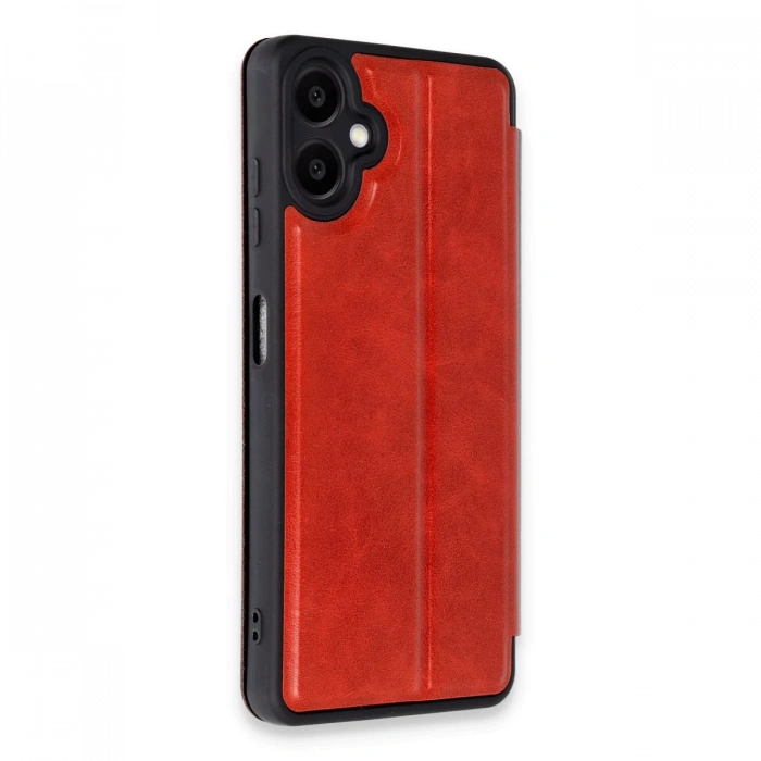 Newface Samsung Galaxy A06 Kılıf Flip Cover - Kırmızı