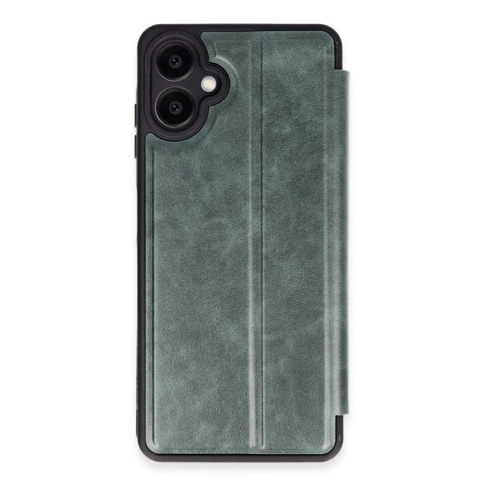 Newface Samsung Galaxy A06 Kılıf Flip Cover - Koyu Yeşil