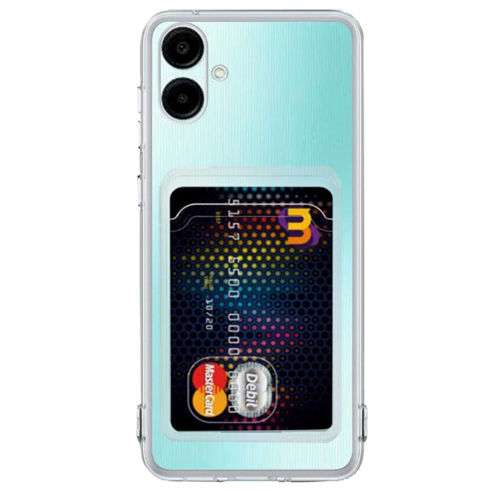 Newface Samsung Galaxy A06 Kılıf Kart Şeffaf Silikon - Şeffaf