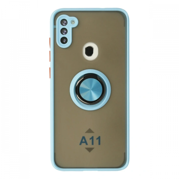 Newface Samsung Galaxy A11 Kılıf Montreal Yüzüklü Silikon Kapak
