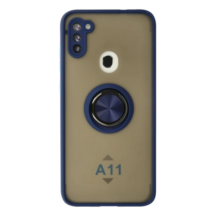 Newface Samsung Galaxy A11 Kılıf Montreal Yüzüklü Silikon Kapak