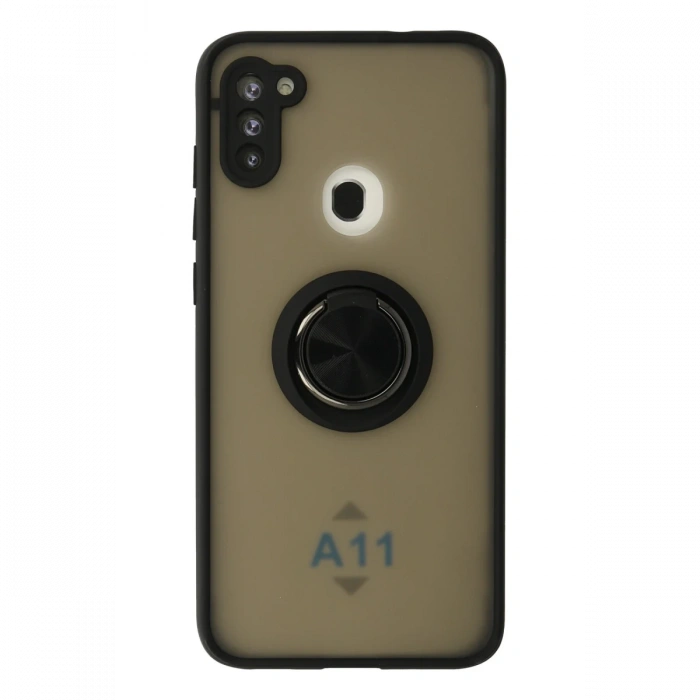 Newface Samsung Galaxy A11 Kılıf Montreal Yüzüklü Silikon Kapak