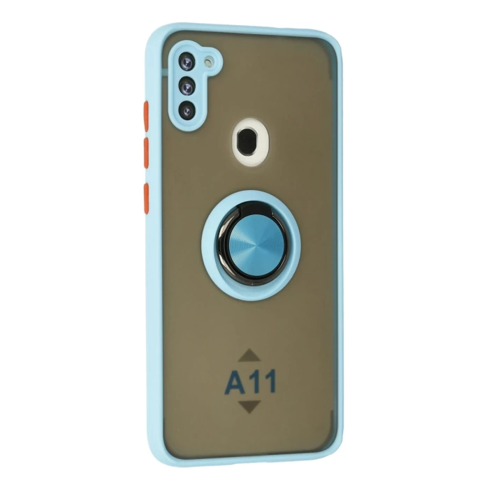 Newface Samsung Galaxy A11 Kılıf Montreal Yüzüklü Silikon Kapak