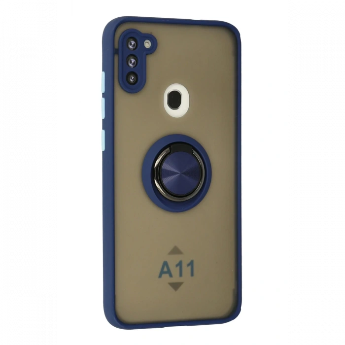 Newface Samsung Galaxy A11 Kılıf Montreal Yüzüklü Silikon Kapak